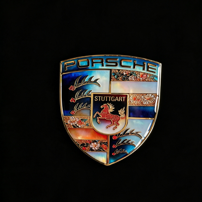 Porsche Car emblem decoration