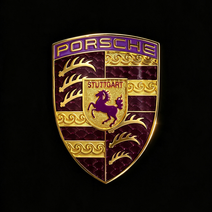 Porsche car emblem decoration
