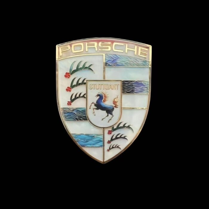 Porsche car emblem decoration